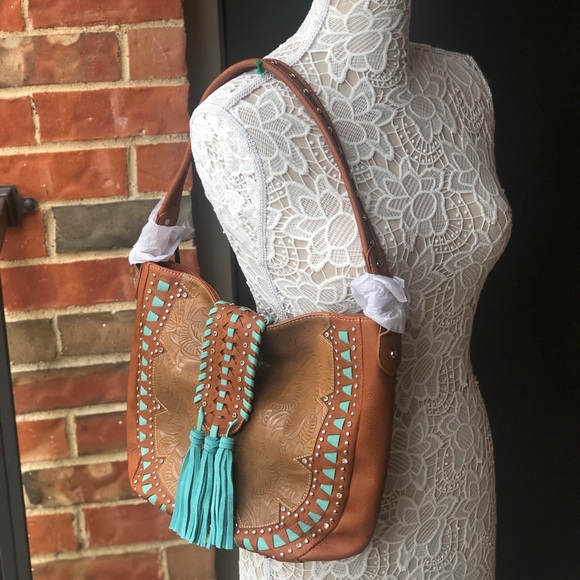 Montana West Embossed Concealed Carry Hobo - Picture 6 of 6